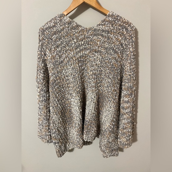 POL Multi-colored Polka Dot Chunky Knit Cardigan Long Small Cozy Pockets - Picture 5 of 6